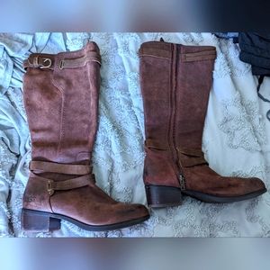 UGG Leather Tall Boots Brown